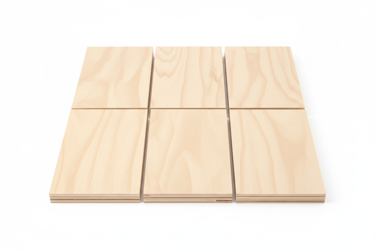 12mm plywood sheet cut into six pieces